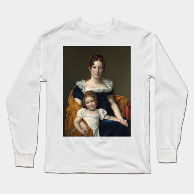 Portrait of the Countess Vilain XIIII and Her Daughter Louise by Jacques-Louis David Long Sleeve T-Shirt by Classic Art Stall